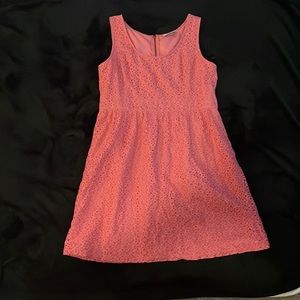 Loft Lace Coral Pink Dress Size 14P